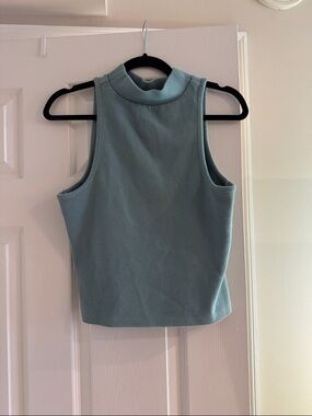 Target Blue Mock Neck Sleeveless Sweater Tank